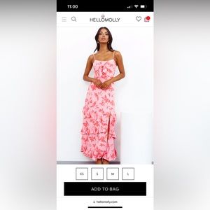 Hello Molly Carefree Times Maxi Dress Pink